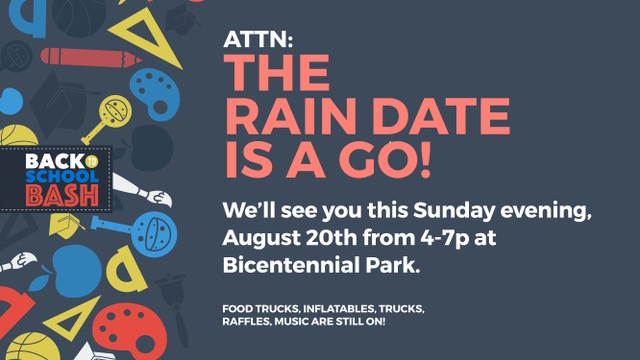 back to school bash rain date