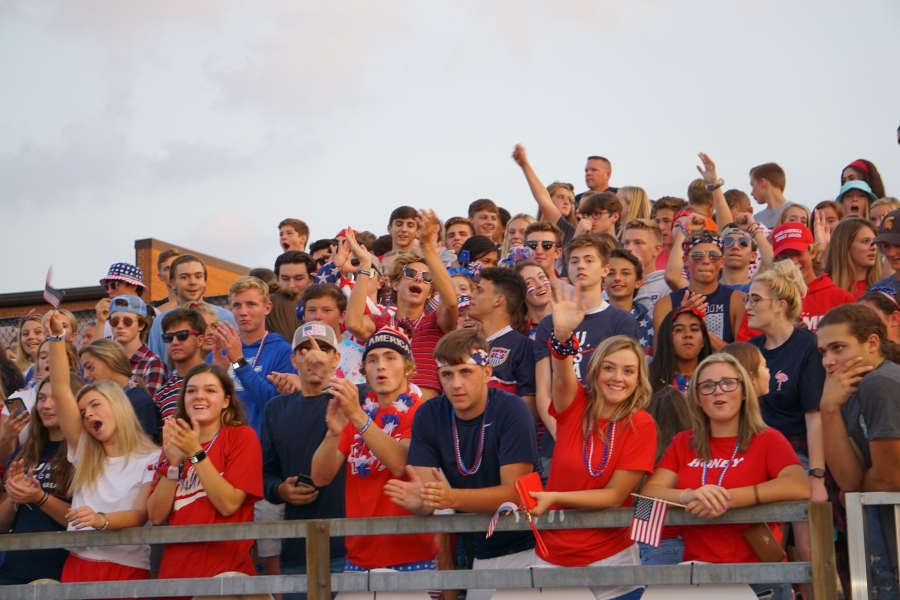 fan section of bleachers