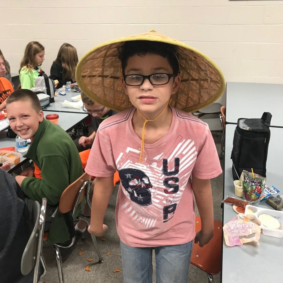 girl in funky hat