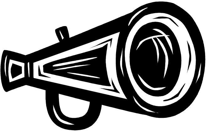 black megaphone for cheerleading