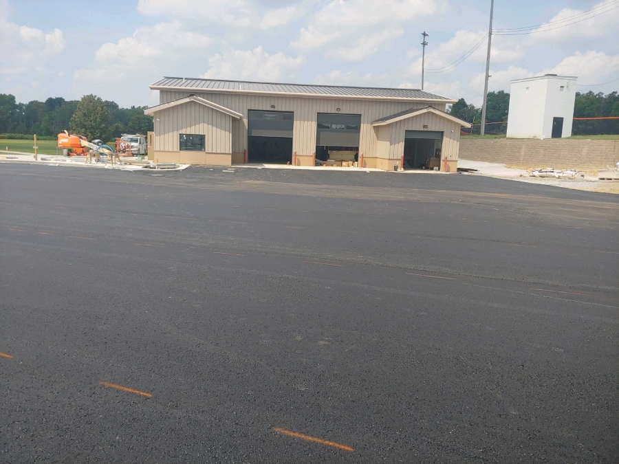 barn with fresh pavement