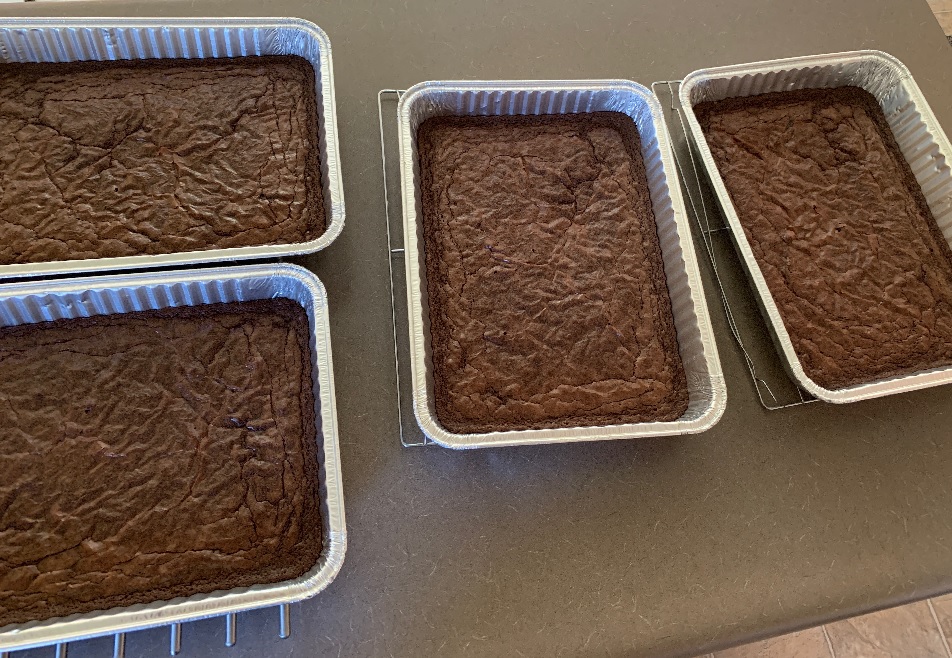 trays of brownies