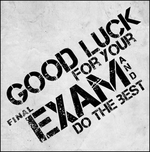 image wishing good luck during exams