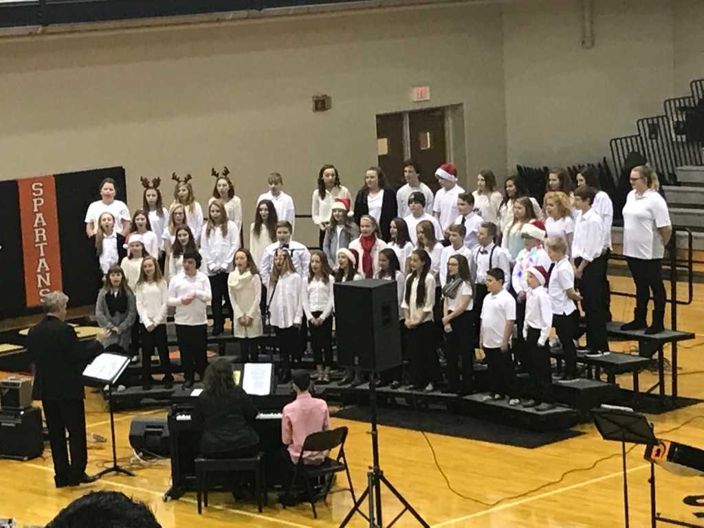 school choir in a gym