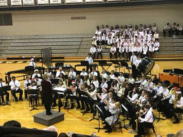 school choir in a gym