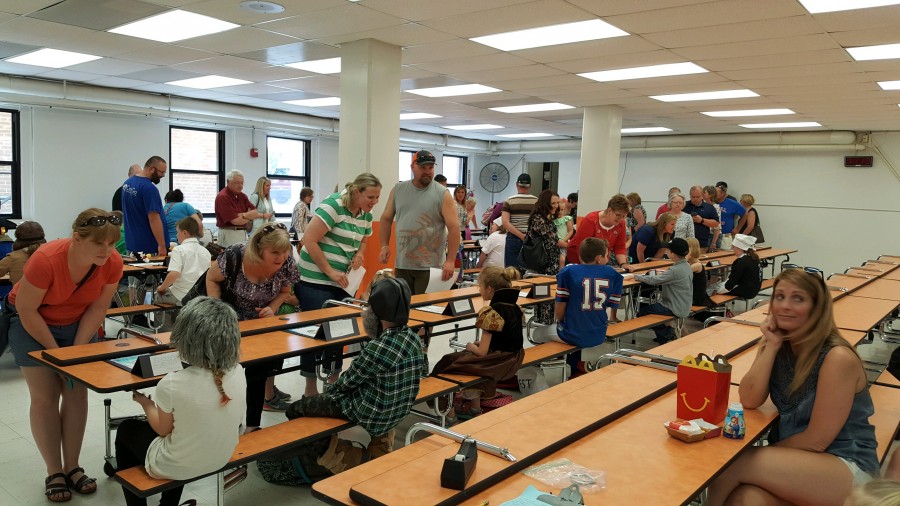 people sitting at tables