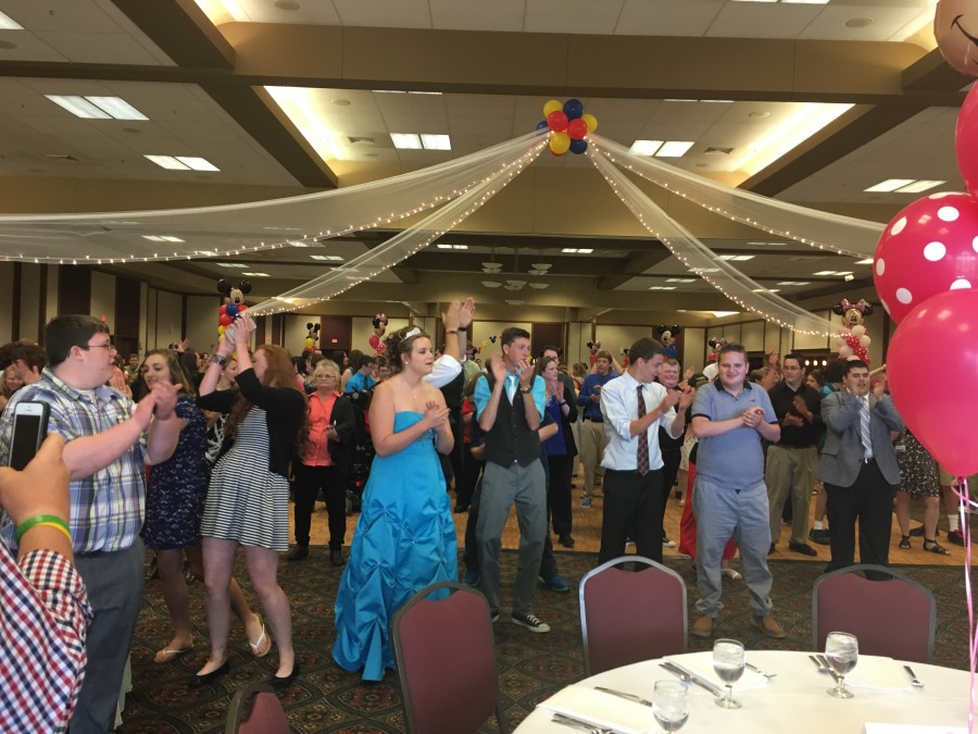 students dancing at prom