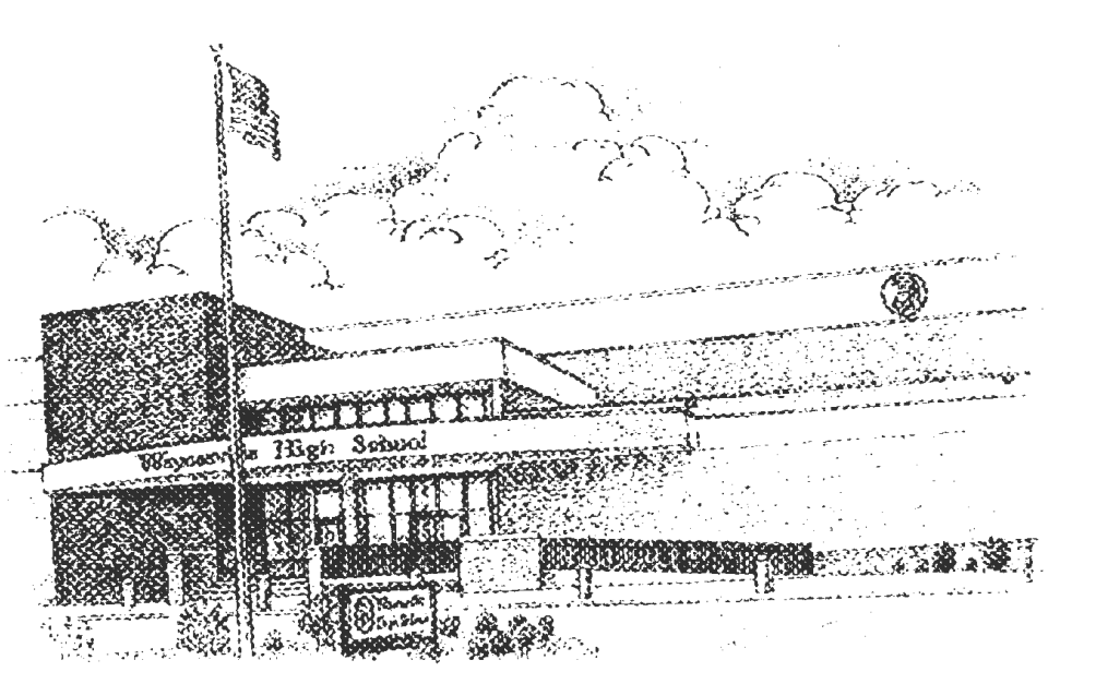 black and white sketch image of a building